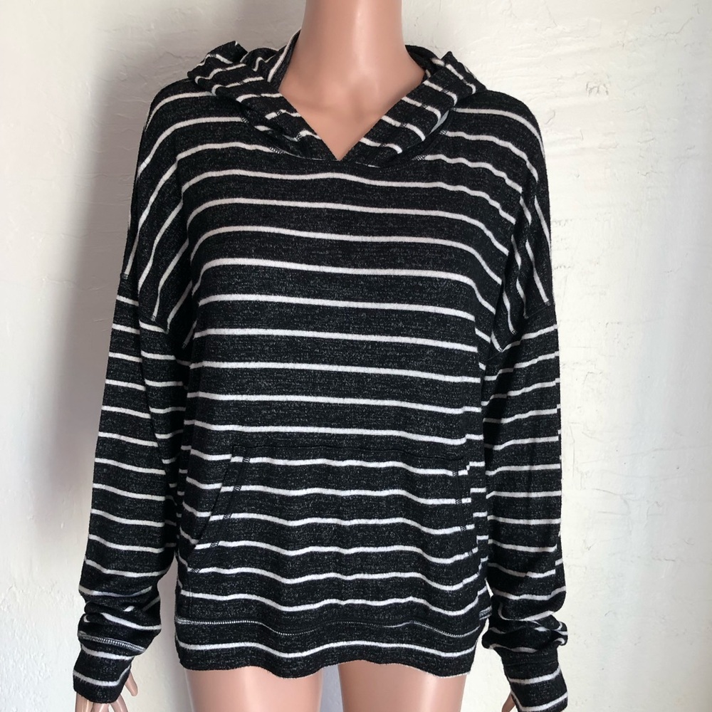 American Eagle Outfitters Soft Sexy Plush Black/White Stripes Women’s Size XL